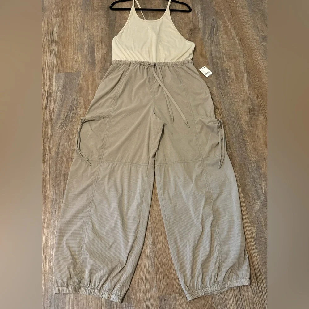 Free People Back Packer Onesie In Muted Beige.  Size M. - Picture 3 of 14